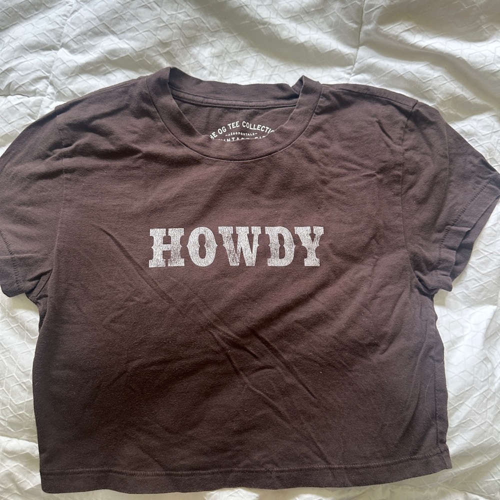 Aeropostale Vintage Fit Brown Tee